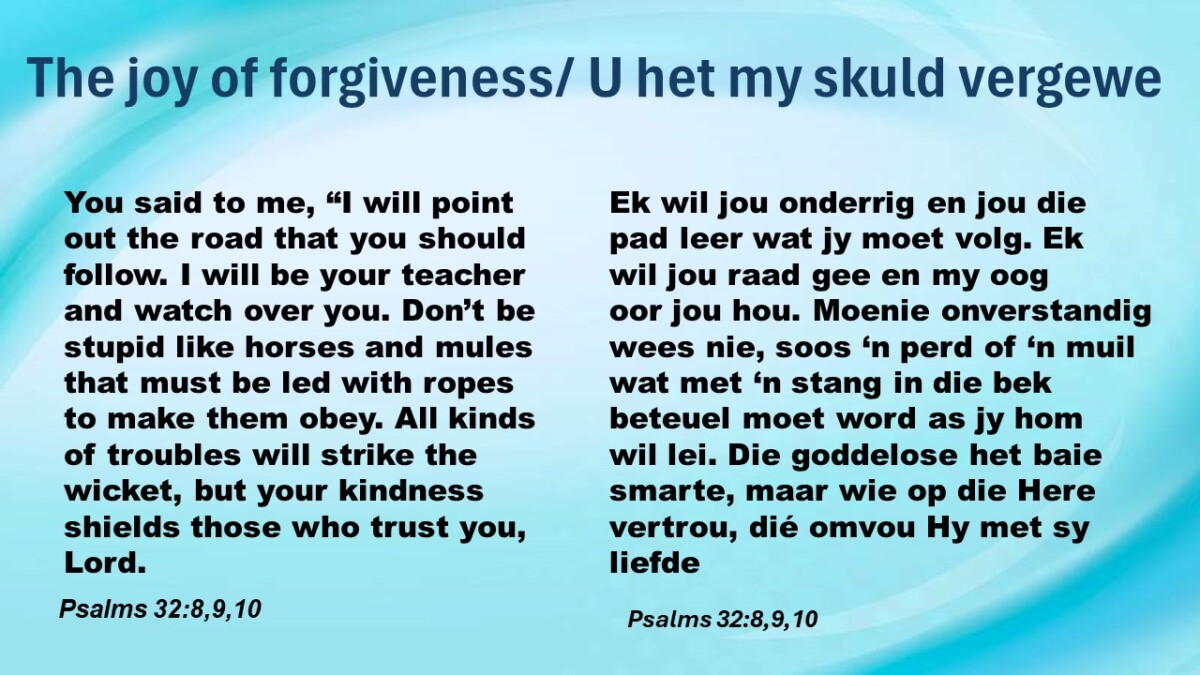Thought for the week/ Gedagte vir die week