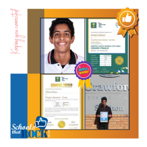 Moath placed third in South Africa in the Mental Math World Cup 2024 grand finale.