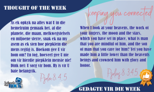 Gedagte vir die week - Thought of the week