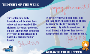 Thought of the week Gedagte vir die week