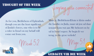 Thought of the week - Gedagte vir die week