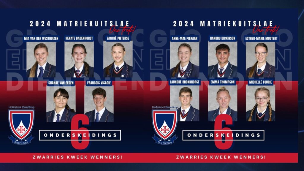 Matrieks 2024 - Hoërskool Zwartkop