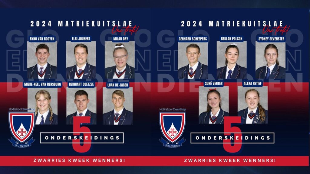 Matrieks 2024 - Hoërskool Zwartkop