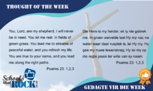 Thought of the week. Gedagte vir die week
