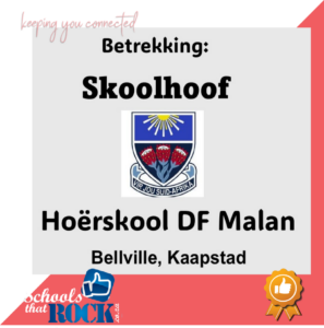 Betrekking vir Skoolhoof - Hoërskool DF Malan