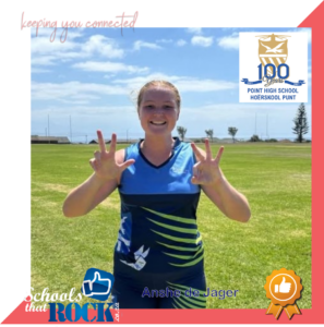 Loop-atletiekbyeenkoms - Hoërskool Punt atleet skitter