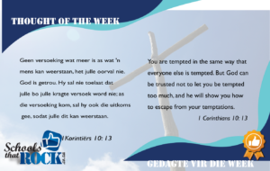 Gedagte vir die week - Thought of the week
