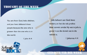 Thought of the week - Gedagte vir die week