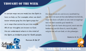 Thought of the week - Gedagte vir die week