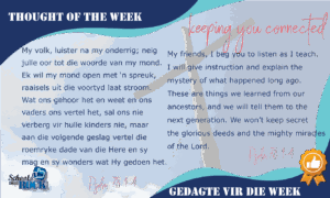 Gedagte vir die Week - Thought of the week
