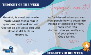Gedagte vir die week - Thought of the week
