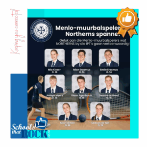 Muurbalspelers in Northerns spanne - Hoërskool Menlopark