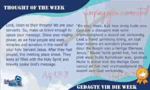 Thought of the Week - Gedagte vir die Week