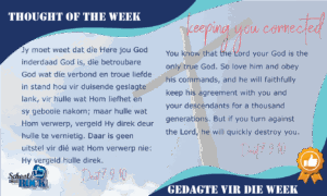 Thought of the week - Gedagte vir die week