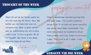 Gedagte vir die Week - Thought of the Week 12