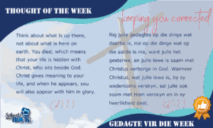 Gedagte vir die week - Thought of the week 8