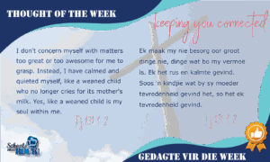 Thought of the week - Gedagte vir die week 10