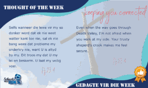 Gedagte vir die Week - Thought of the Week