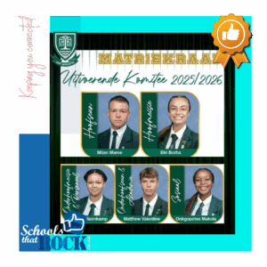 Matriekraad 2025/2026 - Hoërskool Die Wilgers maak trots bekend