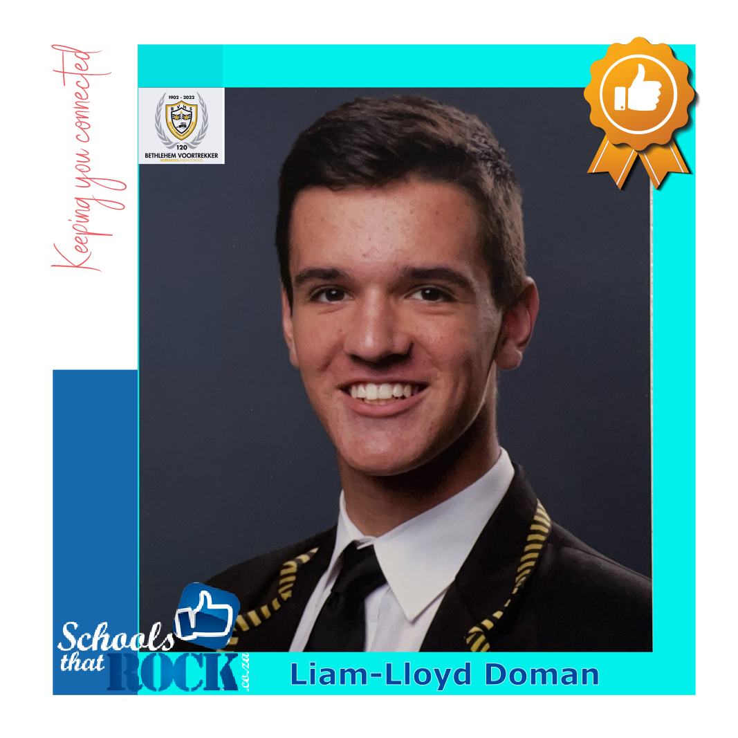 Matrikulant van die Jaar – BVHS trots op Liam-Lloyd Doman