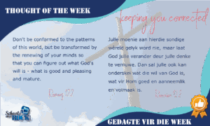 Thought of the week - Gedagte vir die week 14