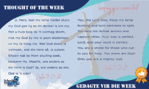 Gedagte vir die Week - Thought for the Week
