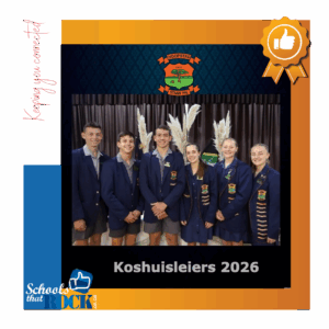 Koshuisleiers vir 2026 - Hoërskool Hoopstad kondig met trots aan