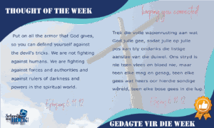 Thought for the Week - Gedagte vir die week 20