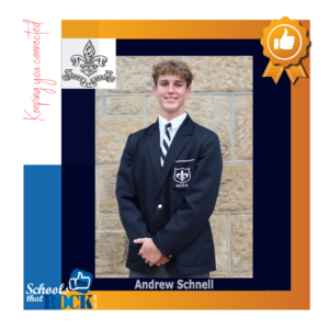 Ellis Head of House - Hilton College, is proud of Andrew Schnell