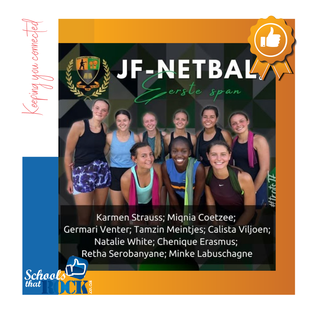 Nuutverkose 1ste netbalspan – Hoërskool Jim Fouché se nuwe trots