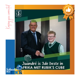 Rubik's Cube - Juandré Jacobs van Hoërskool Eldoraigne skitter