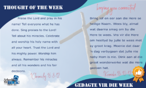 Thought of the Week - Gedagte vir die Week