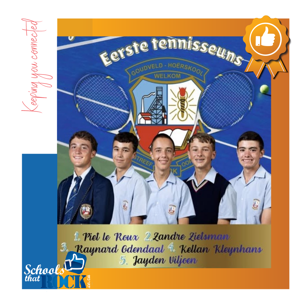 Eerste seuns-tennisspan – Hoërskool Goudveld stel trots voor