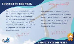 Gedagte vir die Week - Thought of the Week