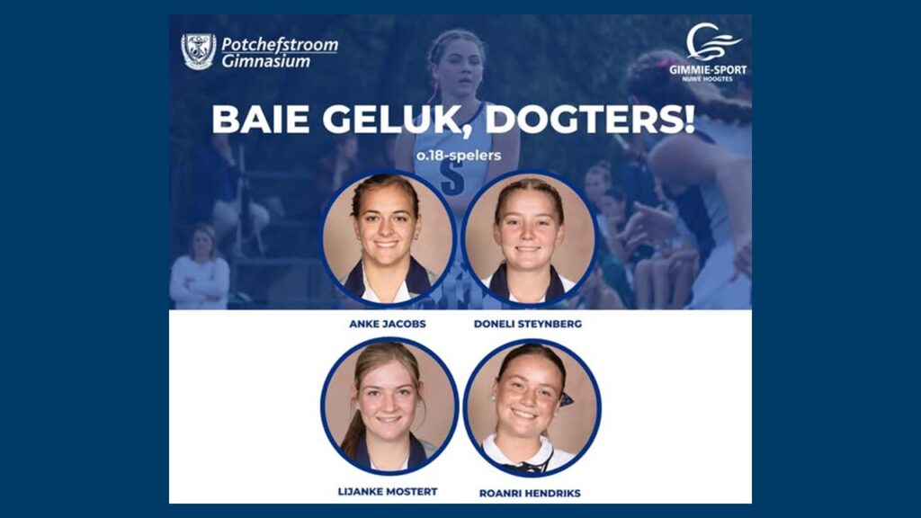 Netbalspelers gekies vir Noordwes - Potchefstroom Gimnasium