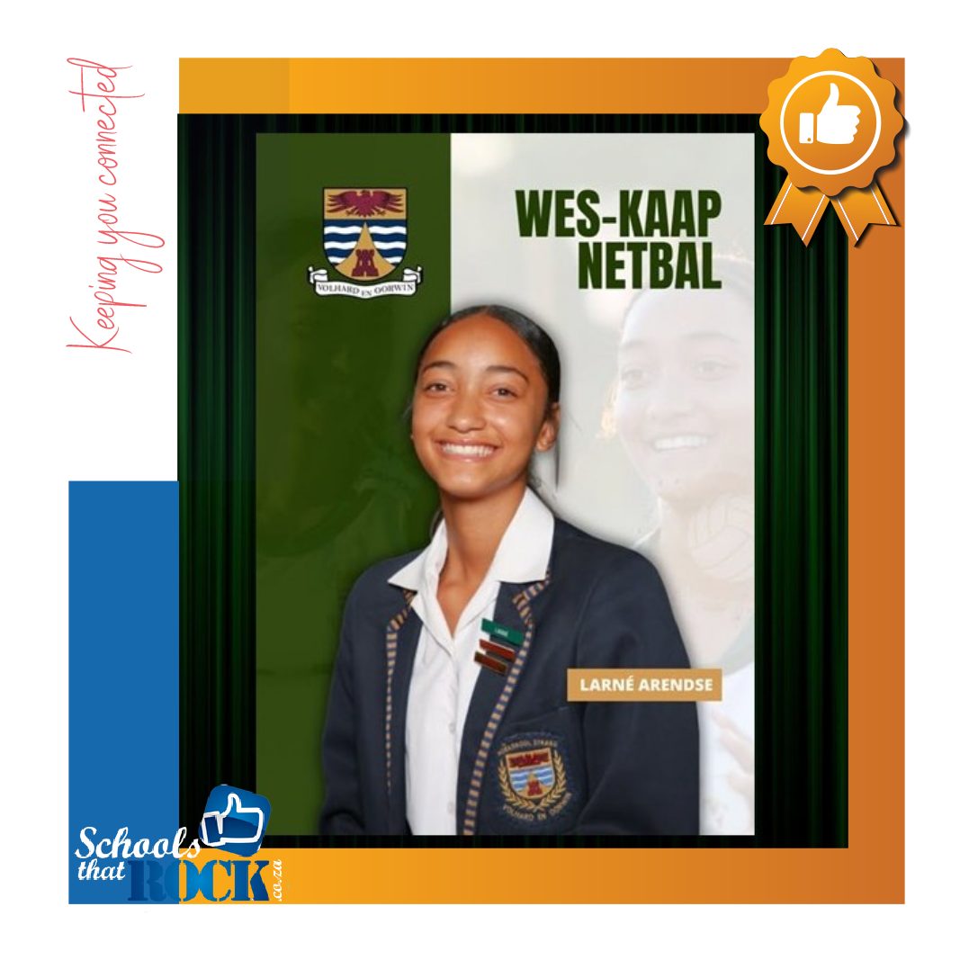 O.17 Wes-Kaap netbalspan – Hoërskool Strand  trots op Larné