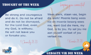 Thought of the Week - Gedagte vir die Week