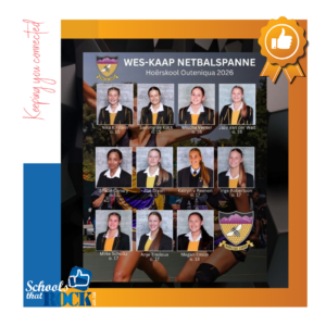Wes-Kaap Netbalspanne vir 2026 - Hoërskool Outeniqua trots