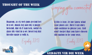 Thought for the week - Gedagte vir die week